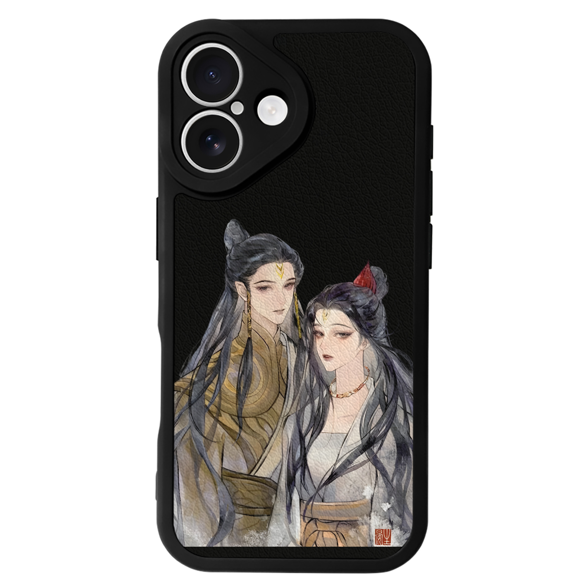 （画像用） Ne Zha 2 ナタ 魔童の大暴れ 【iPhone 16シリーズ対応】シリコンスマホケース（レザー調） 材質：シリコン